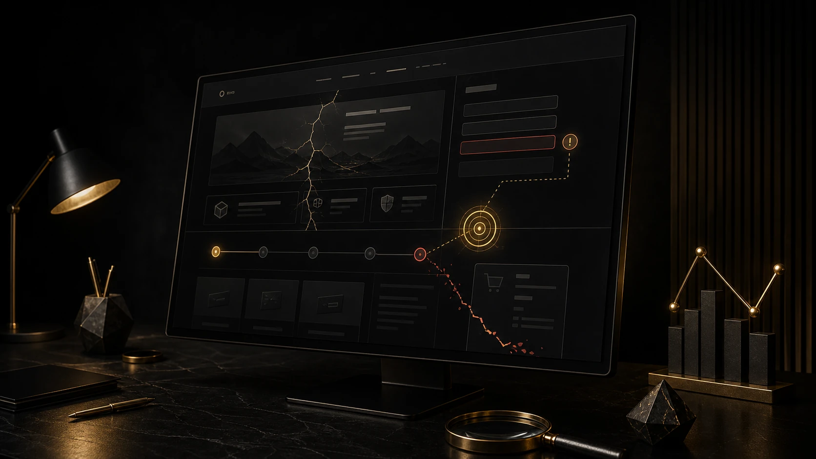Auditoria visual mostrando pontos onde um site perde vendas